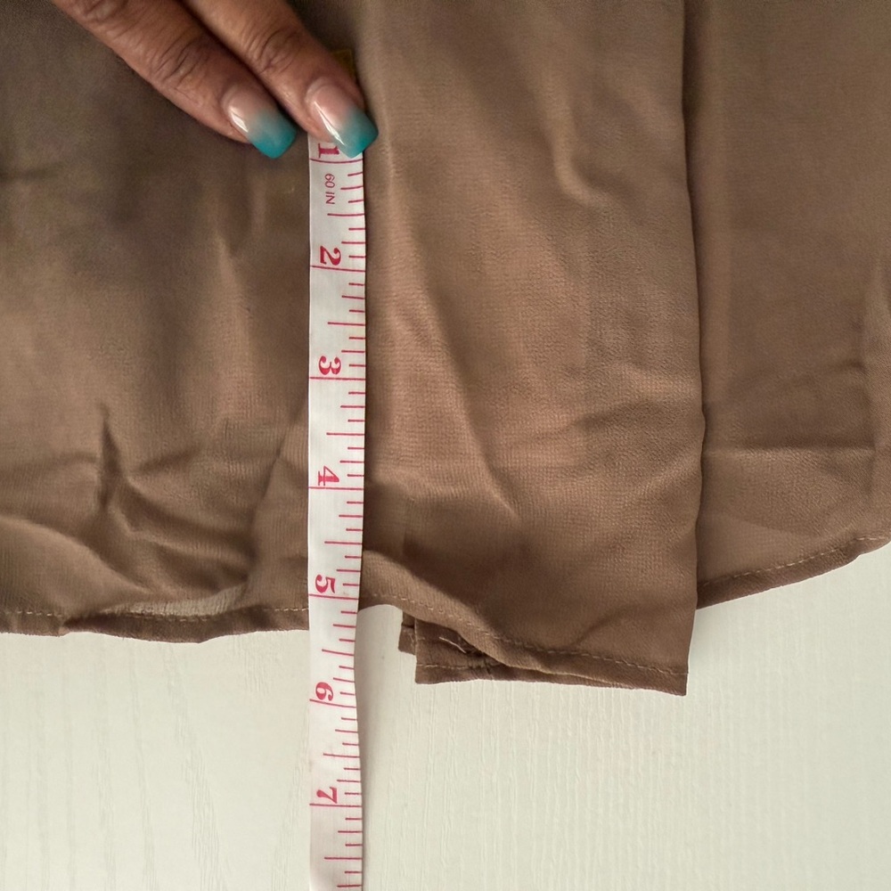 NWT Show Me Your Mumu Emily Empire Maxi Dress Soft Beige Chiffon Size M - Picture 8 of 11